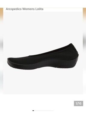 New The easy walk Arcopedico Lolita ballet Shoe Black EU Size 39